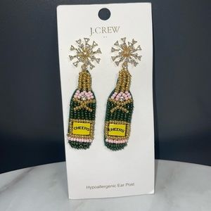 J Crew earrings cheer champagne